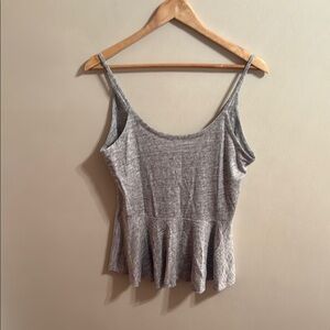 Chaser Gray Peplum Camisole Top